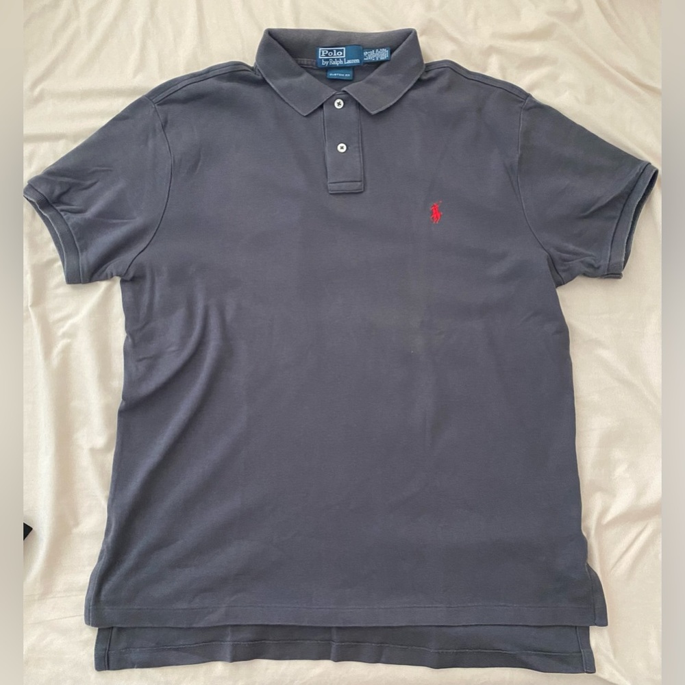 Men’s Classic Polo Short Sleeve Large Slate Grey Polo Ralph Lauren